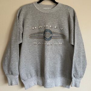Vintage Harley-Davidson Crewneck Gray Sweatshirt Greeley Colorado 1998